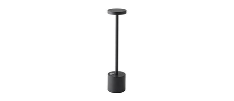 Lampada led touch polly 8cm h 35cm nera