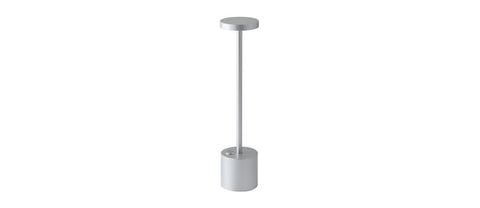 Lampada led touch polly 8cm h 35cm argento