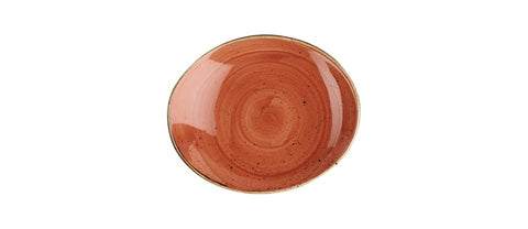 Vassoio ovale arancio mattone 19,2x16,4cm