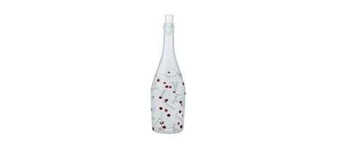 Bottiglia acqua decorata N2 con tappo trasparente 80cl