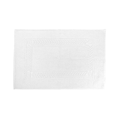 Tappeto bagno bianco 100% cotone 50x70cm
