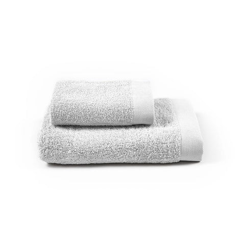 Asciugamani bagno viso 40x50 e 50x100cm in spugna cotone biologico 100%bianco