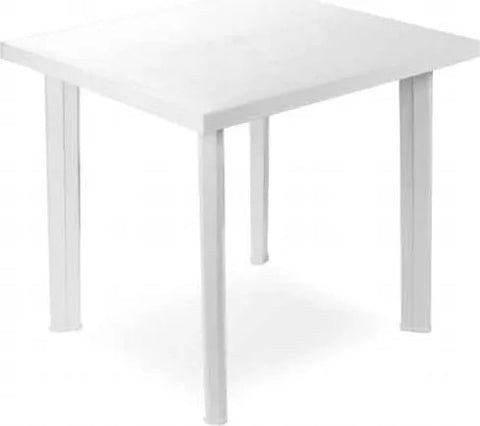 Tavolo in resina fiocco 80x75x6cm bianco